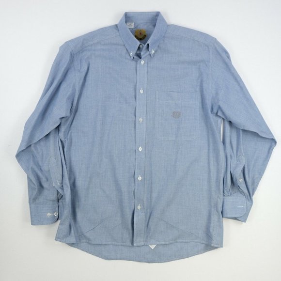 Pierre Cardin Other - Vintage 90s Pierre Cardin Sz. 16 39 Blue Button Down Shirt Pocket Dress Shirt